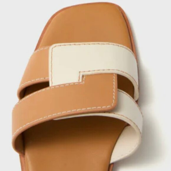Tuckernuck Cognac and White Leather Muse - Picture 1 of 12
